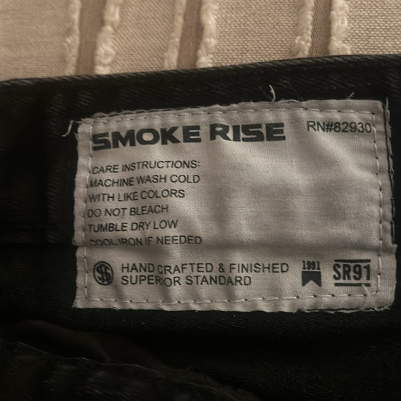 Y2K SMOKE RISE Men’s Jeans w/ distressing & paint splatter size38/32 - Picture 4 of 9